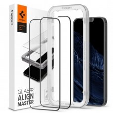[Užsakomoji prekė] Ekrano apsauga skirta iPhone 13 Pro Max / 14 Plus (set 2) - Spigen Glass.TR Align Master - Juodas