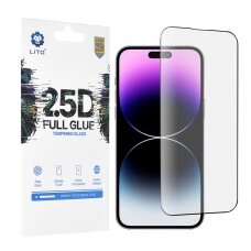 [Užsakomoji prekė] Ekrano apsauga skirta iPhone 14 Pro Max - Lito 2.5D FullGlue Glass - Juodas