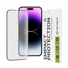 [Užsakomoji prekė] Ekrano apsauga skirta iPhone 14 Pro Max - Techsuit 111D Full Cover / Full Glue Glass - Juodas ZOW239
