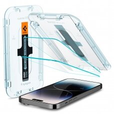 [Užsakomoji prekė] Ekrano apsauga skirta iPhone 14 Pro (2vnt) - Spigen Glas.TR EZ FIT - permatomas