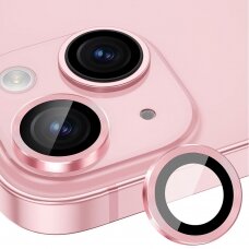[Užsakomoji prekė] Apsauginis stikliukas iPhone 15 / 15 Plus - Lito S+ Camera Glass Protector - Rožinis
