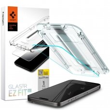 [Užsakomoji prekė] Apsauginis stikliukas iPhone 15 Pro Max - Spigen Glas.TR EZ FIT - Skaidrus