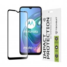 [Užsakomoji prekė] Ekrano apsauga skirta Motorola Moto G10 / Moto G20 / Moto G30 / Moto E7 Plus / Moto G9 Play - Techsuit 111D Full Cover / Full Glue Glass - Juodas TMT774