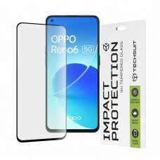 [Užsakomoji prekė] Ekrano apsauga skirta Oppo Reno6 5G - Techsuit 111D Full Cover / Full Glue Glass - Juodas FOZ031