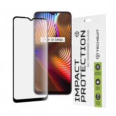 [Užsakomoji prekė] Ekrano apsauga skirta Realme 7i (Global) / C11 / C11 (2021) / C15 / C21 / C21Y / C25s / C25Y / Narzo 30A - Techsuit 111D Full Cover / Full Glue Glass - Juodas RLM233