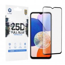 [Užsakomoji prekė] Apsauginis stikas Samsung Galaxy A14 5G - Lito 2.5D FullGlue Glass - Juodas HGH275