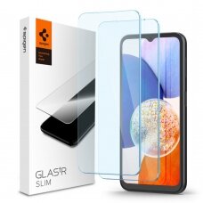 [Užsakomoji prekė] Ekrano apsauga skirta Samsung Galaxy A14 5G (2vnt) - Spigen Glas.tR Slim - permatomas
