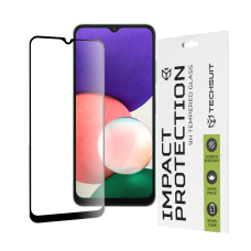 Akcija! Ekrano apsauga skirta Samsung Galaxy A22 5G - Techsuit 111D Full Cover / Full Glue Glass - Juodas