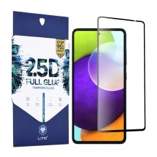 [Užsakomoji prekė] Apsauginis stikas Samsung Galaxy A52 4G / A52 5G / A52s 5G - Lito 2.5D FullGlue Glass - Juodas KTR912