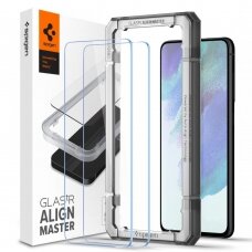 [Užsakomoji prekė] Ekrano apsauga skirta Samsung Galaxy S21 FE 5G (set 2) - Spigen Glass.TR Align Master - permatomas FET712