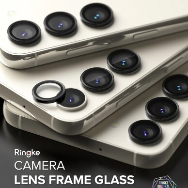 [Užsakomoji prekė] Plėvelė kamerai Samsung Galaxy S23 / S23 Plus - Ringke Camera Lens Frame Glass - Juodas  2