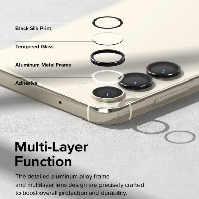 [Užsakomoji prekė] Plėvelė kamerai Samsung Galaxy S23 / S23 Plus - Ringke Camera Lens Frame Glass - Juodas  5