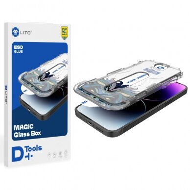 [Užsakomoji prekė] Ekrano apsauga skirta iPhone 13 / 13 Pro / 14 - Lito Magic Glass Box D+ Tools - permatomas  1