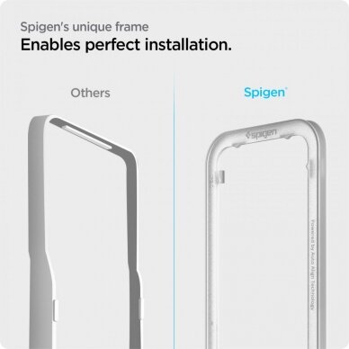 [Užsakomoji prekė] Ekrano apsauga skirta iPhone 13 / 13 Pro / iPhone 14 - Spigen Glass.TR Align Master - Juodas  1