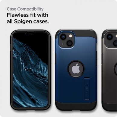 [Užsakomoji prekė] Ekrano apsauga skirta iPhone 13 / 13 Pro / iPhone 14 - Spigen Glass.TR Align Master - Juodas  5