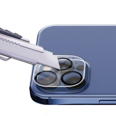 [Užsakomoji prekė] Apsauginis stikas iPhone 13 Pro / 13 Pro Max - Lito S+ Camera Glass Protector - Juodas/Skaidrus 2