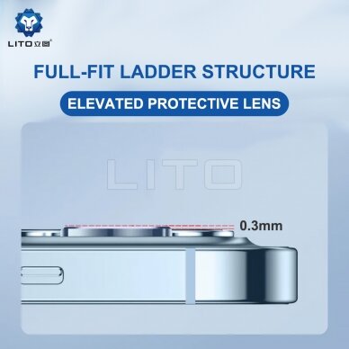 [Užsakomoji prekė] Apsauginis stikliukas iPhone 15 / 15 Plus - Lito S+ Camera Glass Protector - Mėlynas 2