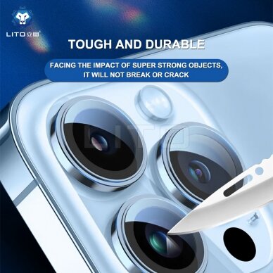 [Užsakomoji prekė] Apsauginis stikliukas iPhone 15 / 15 Plus - Lito S+ Camera Glass Protector - Mėlynas 5