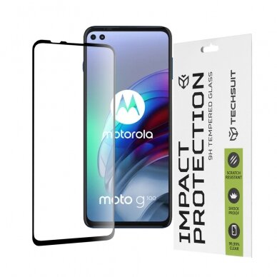 [Užsakomoji prekė] Ekrano apsauga skirta Motorola Moto G100 - Techsuit 111D Full Cover / Full Glue Glass - Juodas TMT774