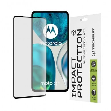 [Užsakomoji prekė] Ekrano apsauga skirta Motorola Moto G52 / Moto G82 5G - Techsuit 111D Full Cover / Full Glue Glass - Juodas TMT774