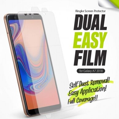 [Užsakomoji prekė] Ekrano apsauga skirta Samsung Galaxy A7 2018 (2vnt) - Ringke Dual Easy Full - permatomas 7
