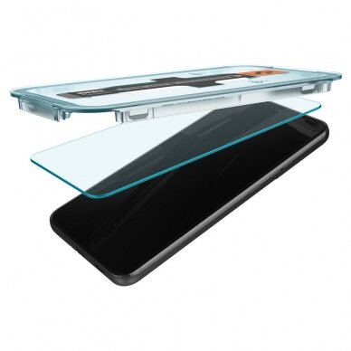 [Užsakomoji prekė] Ekrano apsauga skirta Samsung Galaxy S22 5G (2vnt) - Spigen Glas.TR EZ FIT - permatomas  2