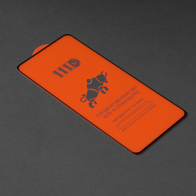 Akcija! Ekrano apsauga skirta Xiaomi Poco X3 / Poco X3 NFC / Poco X3 Pro - Techsuit 111D Full Cover / Full Glue Glass - Juodas 1