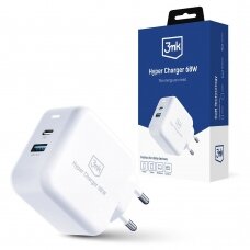GaN USB-A / USB-C 68W 3mk Hyper Charger - white