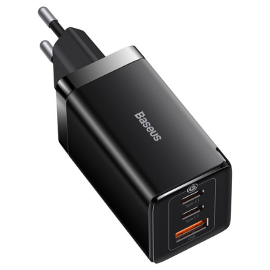 GaN 2xUSB C 1xUSB 65W fast charger Baseus GaN5 Pro + USB C - USB C 100W cable - Juodas 1 GaN 2xUSB C 1xUSB 65W fast charger Baseus GaN5 Pro + USB C - USB C 100W cable - Juodas 1