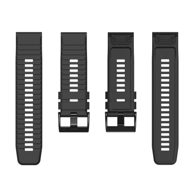 Garmin Fenix 3/5X/6X/7X Pro silikoninis dirželis – juodas 2