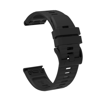 Garmin Fenix 3/5X/6X/7X Pro silikoninis dirželis – juodas