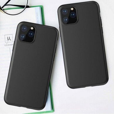 Silikoninis dėklas iPhone 15 Pro Max Soft Case - Juodas 5