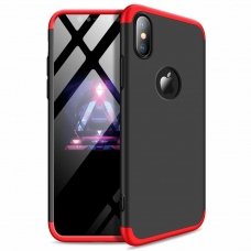 Dviejų Dalių Plastikinis Dėklas Apsaugantis Priekį Ir Galą "Gkk 360" Iphone Xs Max Juodas-Red (Su Ertme Logotipui)
