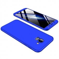 Dviejų dalių plastikinis dėklas GKK 360 Protection Samsung Galaxy J6 J600 2018 mėlynas