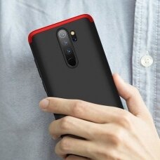 Dvipusis Plastikinis Dėklas "Gkk 360 Protection" Xiaomi Redmi 8A Juodas-Raudonas