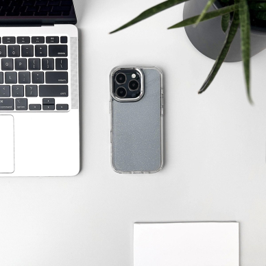 iPhone 16e – Glitter dėklas - Skaidrus 2