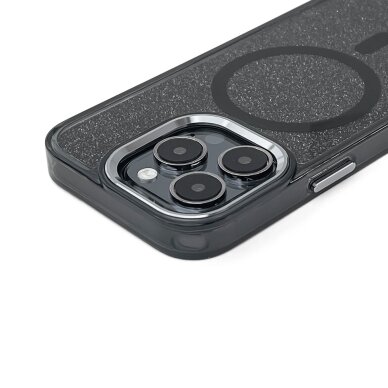 Samsung Galaxy S26 blizgantis MagSafe suderinamas dėklas – juodas 1