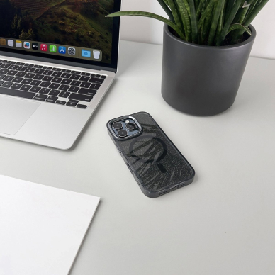 Samsung Galaxy A56 5G – Glitter dėklas su MagSafe - Juodas 4