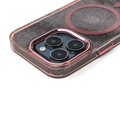 Samsung Galaxy S25 Edge – Glitter dėklas su MagSafe - Rožinis 1