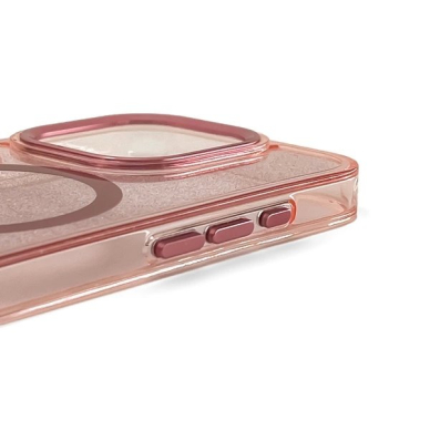 Samsung Galaxy S25 Edge – Glitter dėklas su MagSafe - Rožinis 5