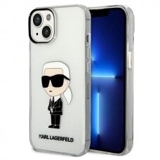 Telefono Dėklas Karl Lagerfeld Ikonik Karl na iPhone 14 Plus Skaidrus GNZ022