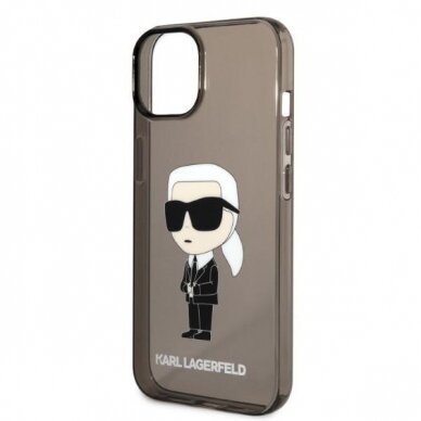 Telefono Dėklas Karl Lagerfeld Ikonik Karl na iPhone 14 Plus Skaidrus Juodas GNZ022 1 Telefono Dėklas Karl Lagerfeld Ikonik Karl na iPhone 14 Plus Skaidrus Juodas GNZ022 1