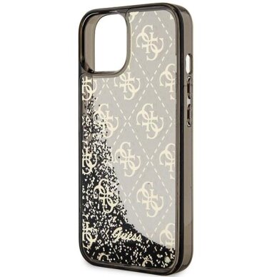 Telefono Dėklas Case Guess iPhone 14 6.1" Juodas hardcase Liquid Glitter 4G Transculent GNZ022 1