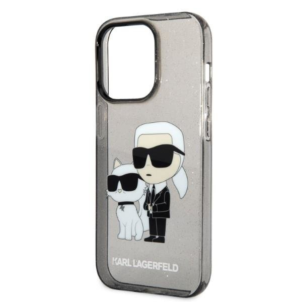Telefono Dėklas Karl Lagerfeld Glitter Karl&Choupette na iPhone 14 Pro Max Juodas Skaidrus su Blizgučiais GNZ022 1 Telefono Dėklas Karl Lagerfeld Glitter Karl&Choupette na iPhone 14 Pro Max Juodas Skaidrus su Blizgučiais GNZ022 1