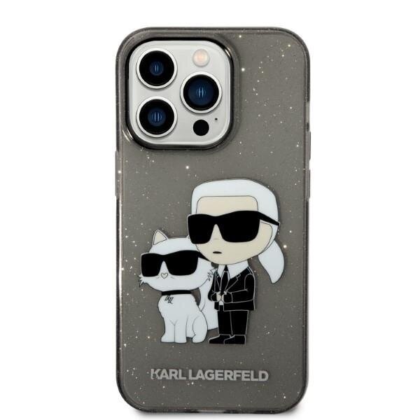 Telefono Dėklas Karl Lagerfeld Glitter Karl&Choupette na iPhone 14 Pro Juodas Skaidrus Blizgus GNZ022 1 Telefono Dėklas Karl Lagerfeld Glitter Karl&Choupette na iPhone 14 Pro Juodas Skaidrus Blizgus GNZ022 1