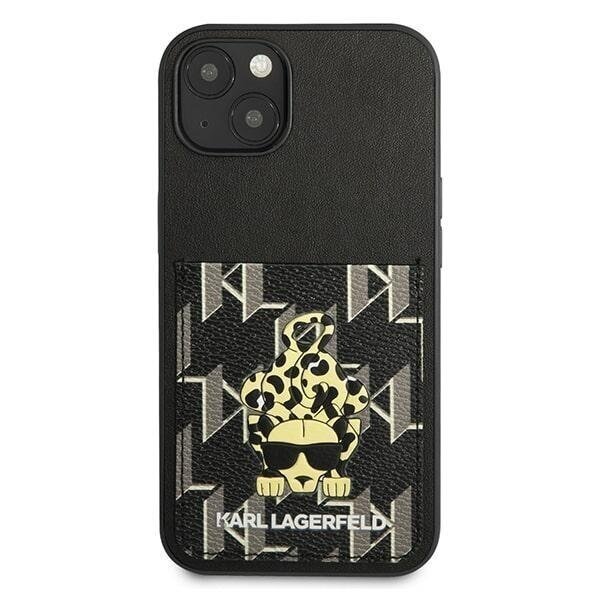 Telefono Dėklas Karl Lagerfeld Karlimals Cardslot na iPhone 13 Juodas GNZ022