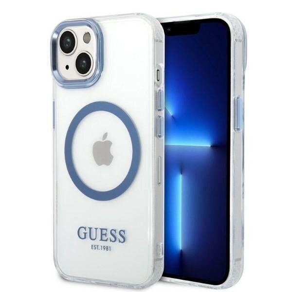 Telefono Dėklas Guess Metal Outline MagSafe na iPhone 14 Plus Skaidrus GNZ022 Telefono Dėklas Guess Metal Outline MagSafe na iPhone 14 Plus Skaidrus GNZ022