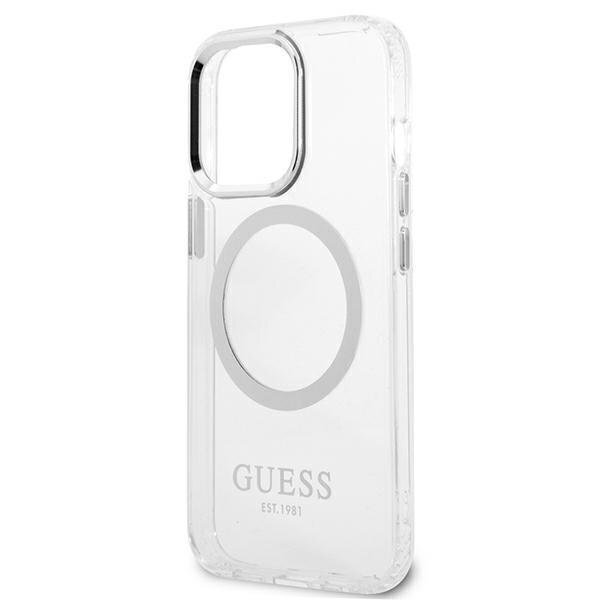 Telefono Dėklas Guess Metal Outline MagSafe na iPhone 13 Pro / iPhone 13 Skaidrus GNZ022 1 Telefono Dėklas Guess Metal Outline MagSafe na iPhone 13 Pro / iPhone 13 Skaidrus GNZ022 1