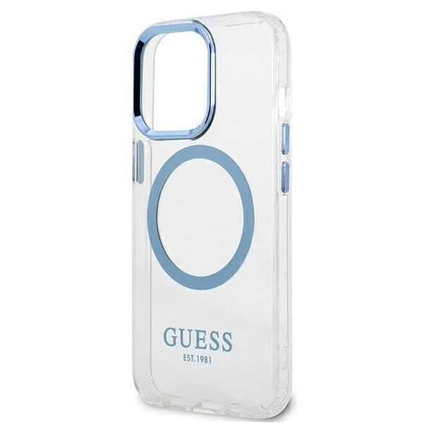 Telefono Dėklas Guess Metal Outline MagSafe na iPhone 13 Pro / iPhone 13 Skaidrus Mėlynas GNZ022 1 Telefono Dėklas Guess Metal Outline MagSafe na iPhone 13 Pro / iPhone 13 Skaidrus Mėlynas GNZ022 1