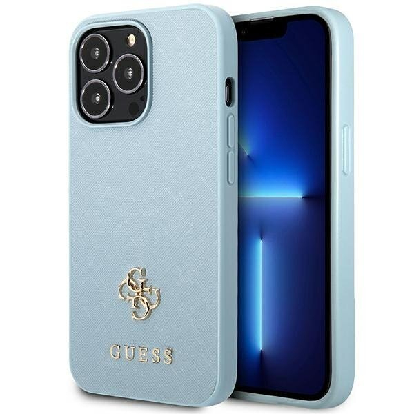 Telefono Dėklas Guess Saffiano 4G Small Metal Logo na iPhone 13 Pro / 13 Mėlynas GNZ022 Telefono Dėklas Guess Saffiano 4G Small Metal Logo na iPhone 13 Pro / 13 Mėlynas GNZ022
